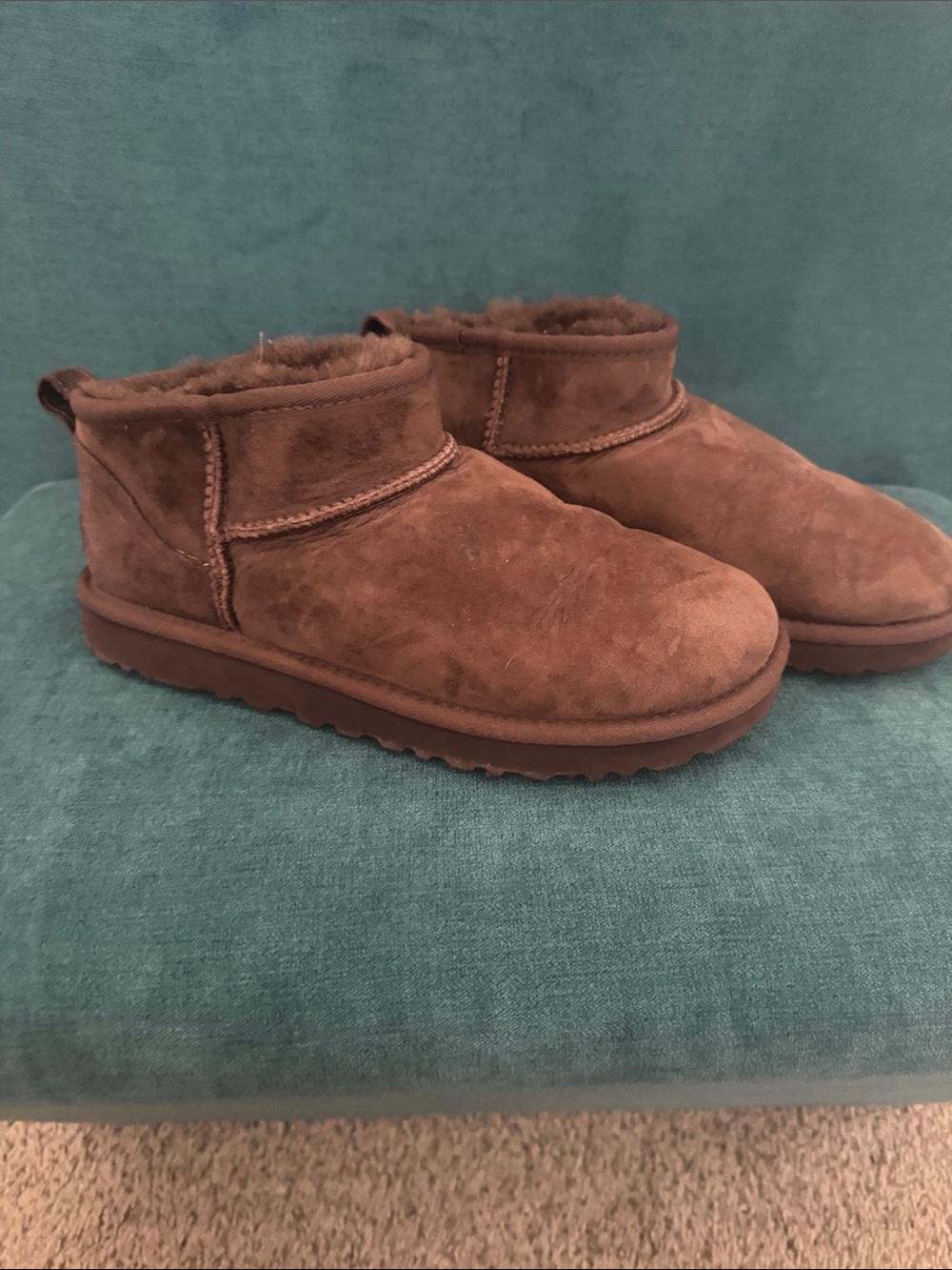UGG Chestnut Suede Mini Boots